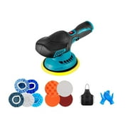 Cordless Car Polisher 6000RPM 6-Speed Adjustable Wireless Electric Polish Waxing Machine Car Beauty Auto Washing Tool ,Low Vibration